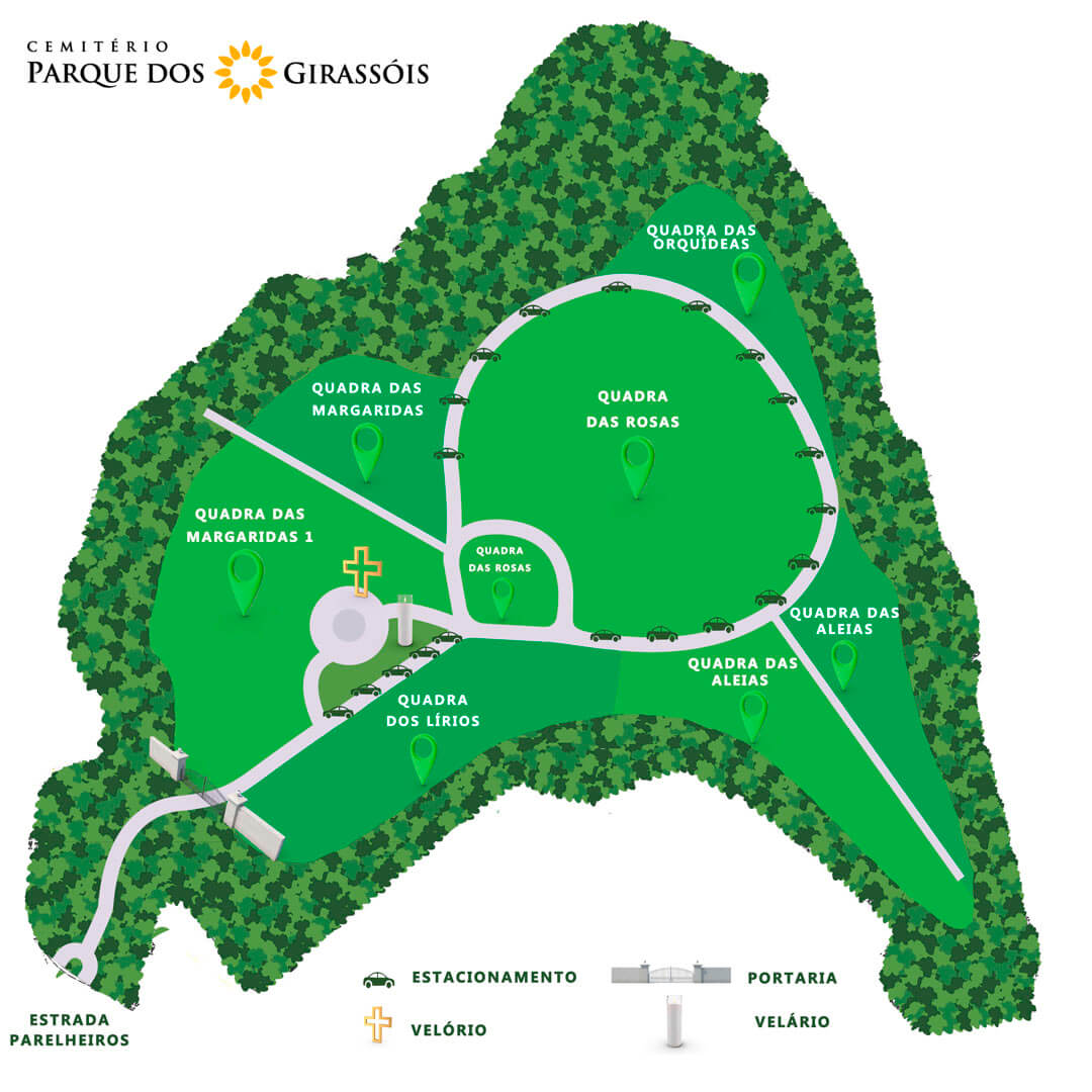 Mapa do parque sem o estacionamento